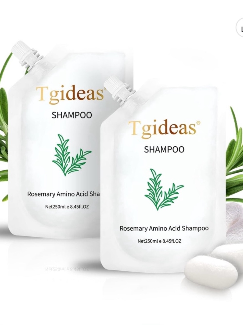 Total of 3 Rosemary Amino Acid Shampoo - White